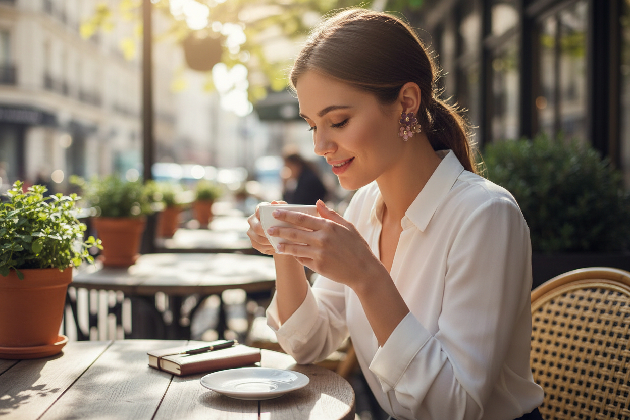 Velvet Petals Floral Stud Earrings